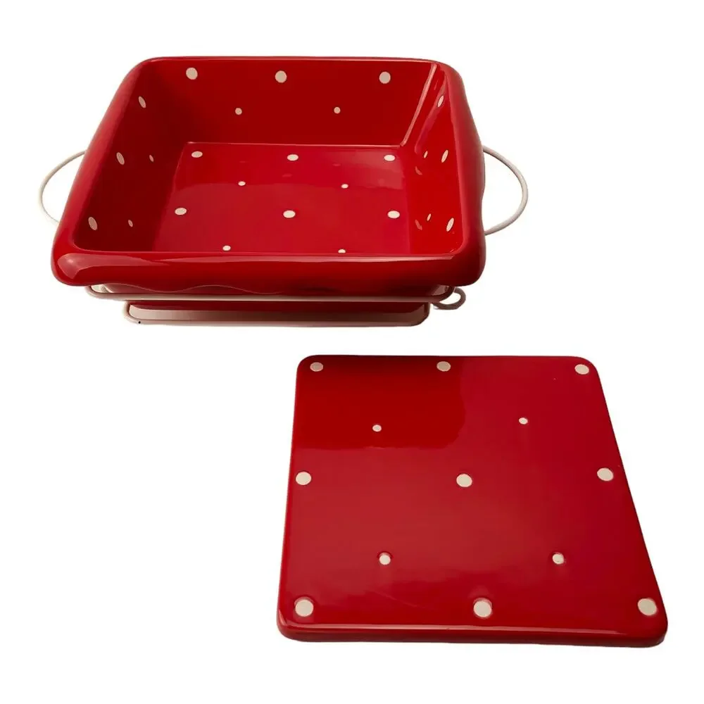 2 quart Square Casserole / Temp'tations Ovenware by Tara